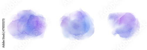 Delicate watercolor washes in soothing purple and blue hues