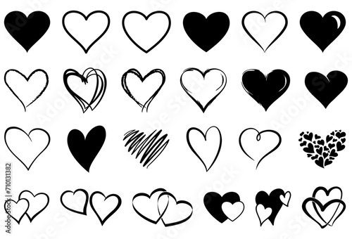 Collection of heart illustrations photo