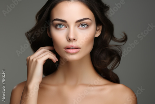 Stunning young woman posing for picture. Perfect for use in fashion  beauty  or lifestyle articles.