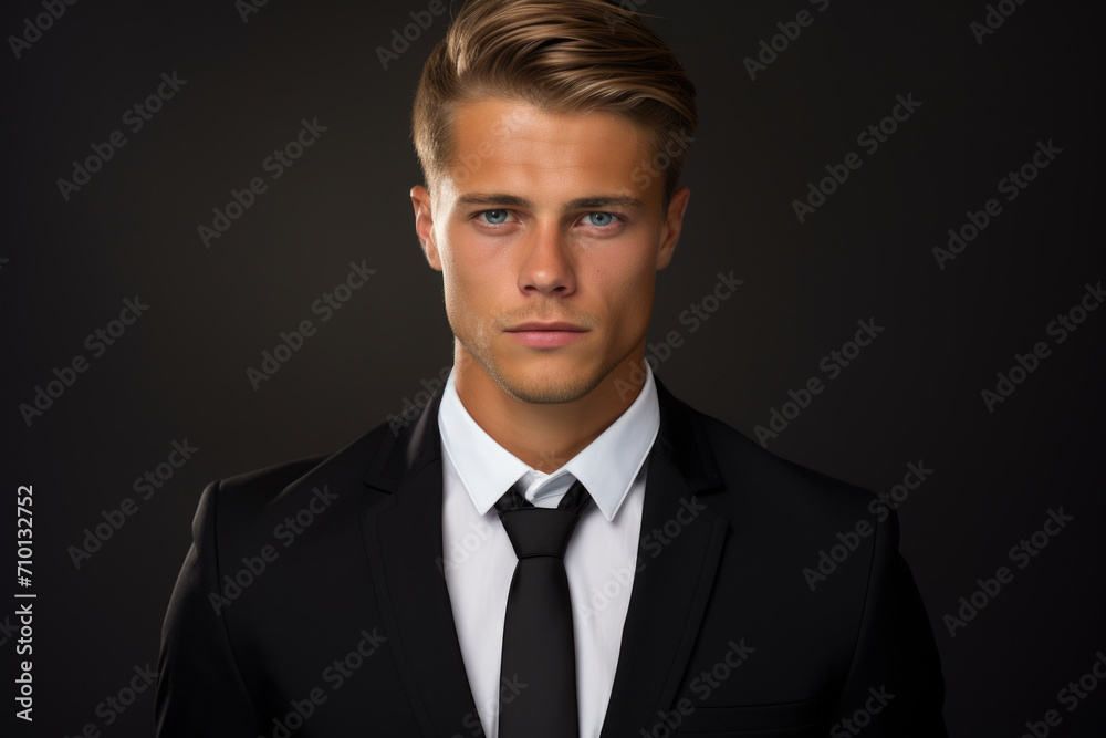Well-dressed man in suit and tie poses for professional photograph. This versatile image can be used for business, corporate, or personal purposes. Well-dressed man in suit and tie poses for professional photograph. This versatile image can be used for business, corporate, or personal purposes.