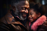 Heartwarming image of man and little girl smiling. Perfect for capturing joy of family moments.
