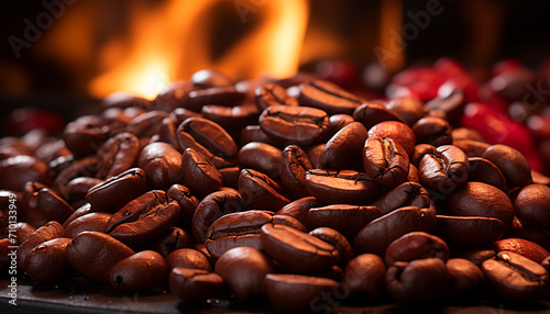 Freshness and heat create a gourmet coffee aroma generated by AI