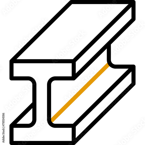 Icon Fabric Properties Black and Yellow - metal