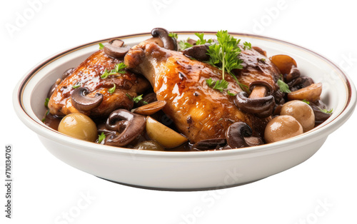 Vin Braised Chicken isolated on transparent Background