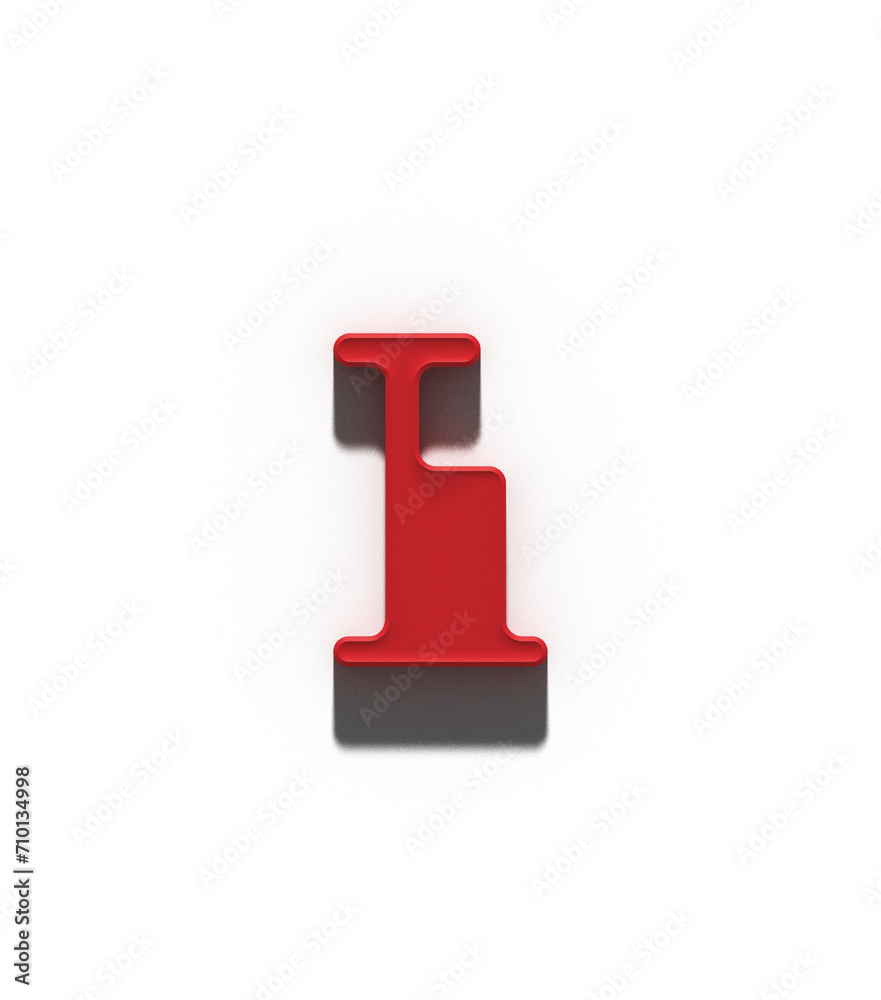 3D Character in Red with Drop Shadow 3D Character in Red with Drop Shadow