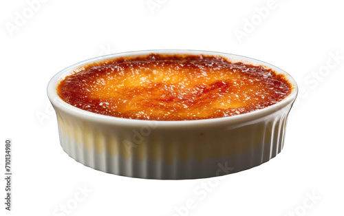 Silky Smooth Creme Brulee isolated on transparent Background