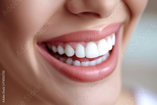 Dentist, zoom and the mouth of a happy woman in the studio with oral care, treatment or satisfaction with the result