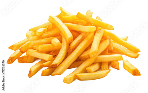 Crispy French Fries Delight isolated on transparent Background