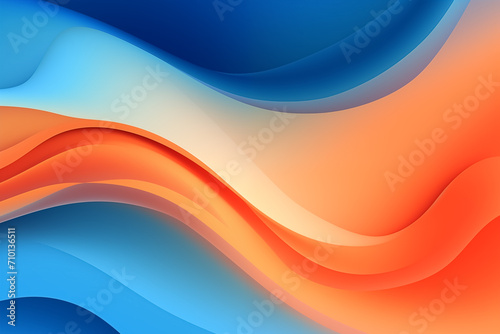 Blue and orange gradient dynamic fluid background