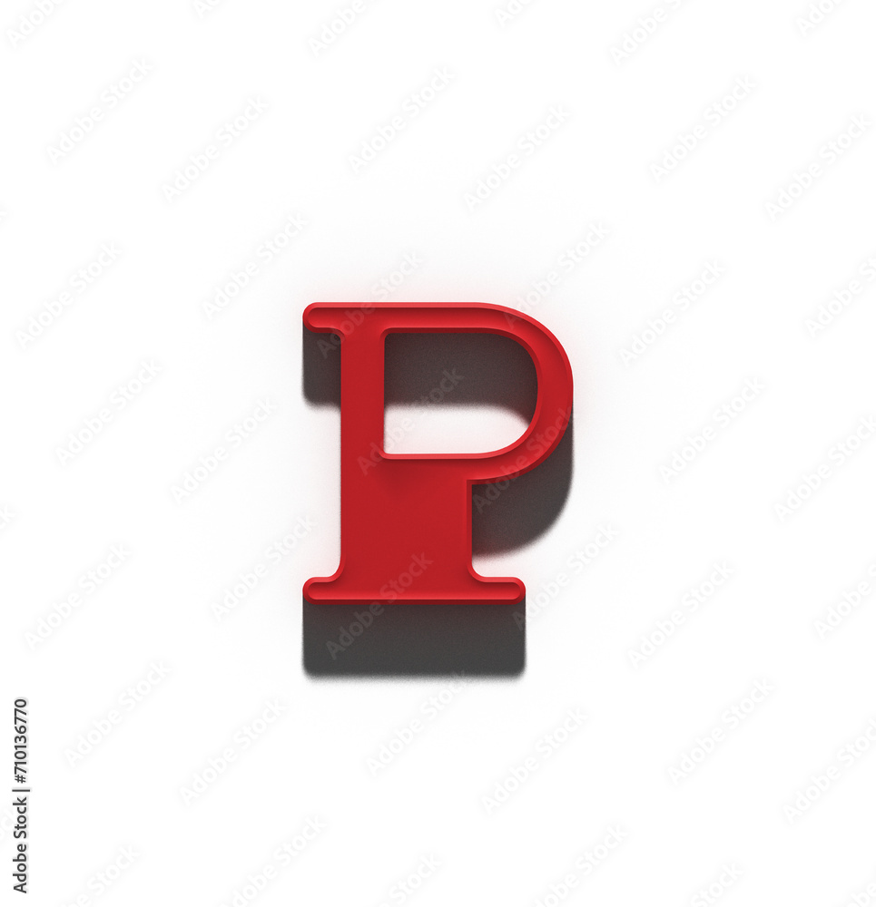 3D Character in Red with Drop Shadow 3D Character in Red with Drop Shadow