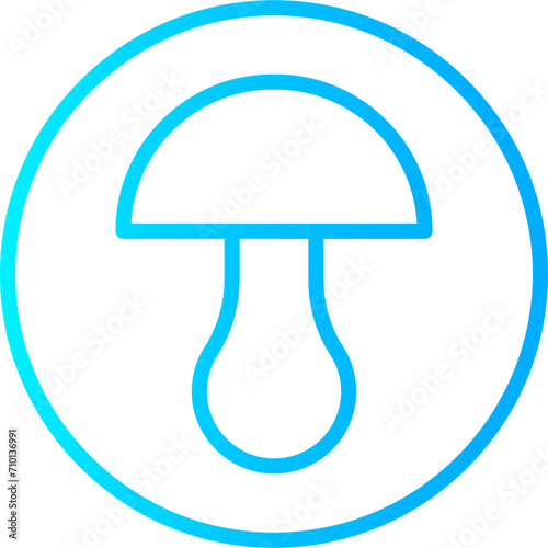 Icon Fabric Properties blue Color gradient - mushroom