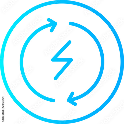 Icon Fabric Properties blue Color gradient - recovery