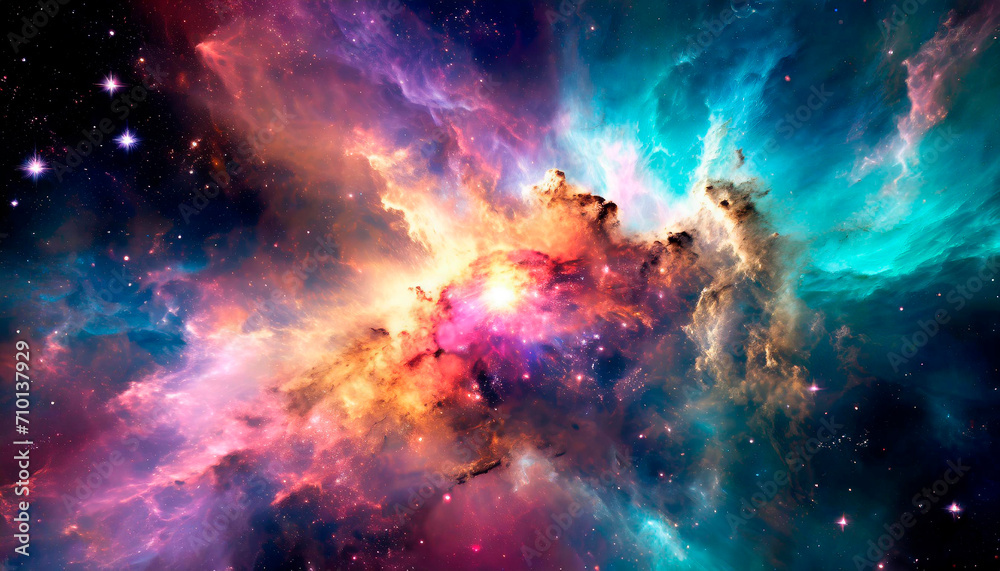 Abstract background of the immensity of space with lots of colors of various galaxies, stars and supernova explosions. Deep and immense space. Abstract background of the immensity of space with lots of colors of various galaxies, stars and supernova explosions. Deep and immense space.
