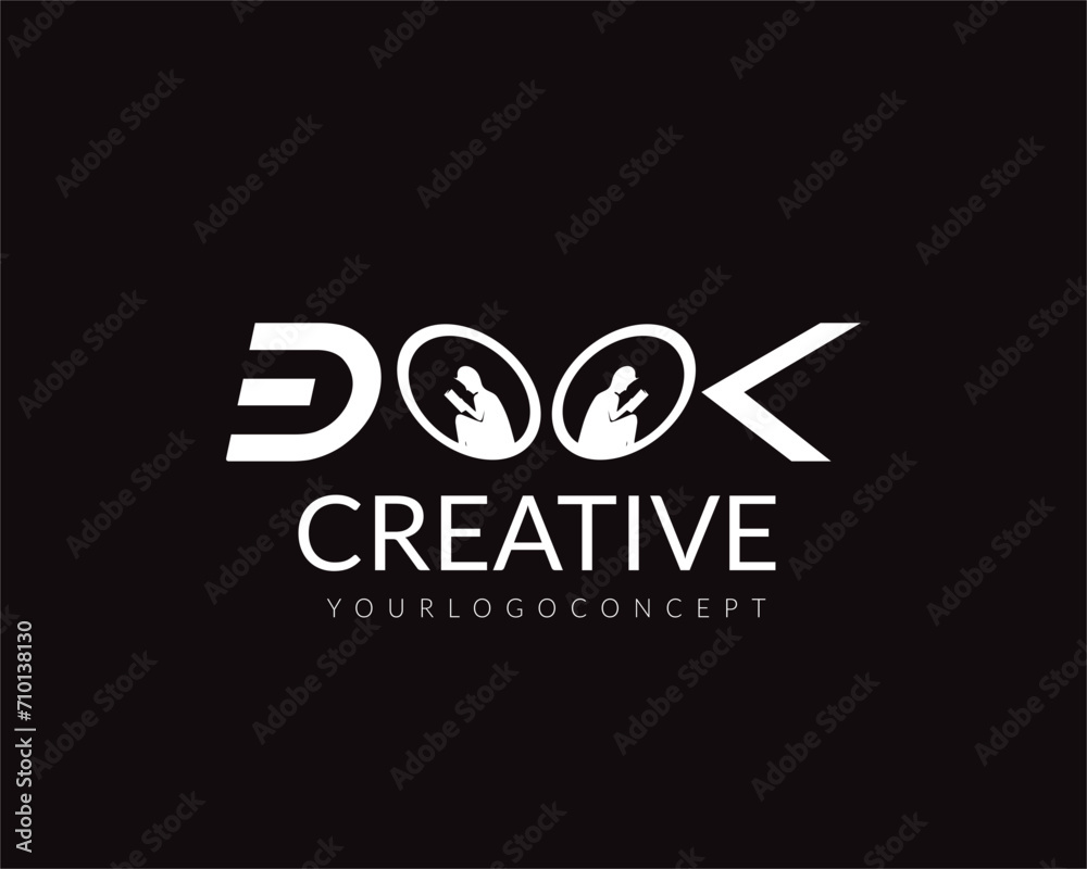 Naklejka premium Study Book Logo Template Design Vector logo.