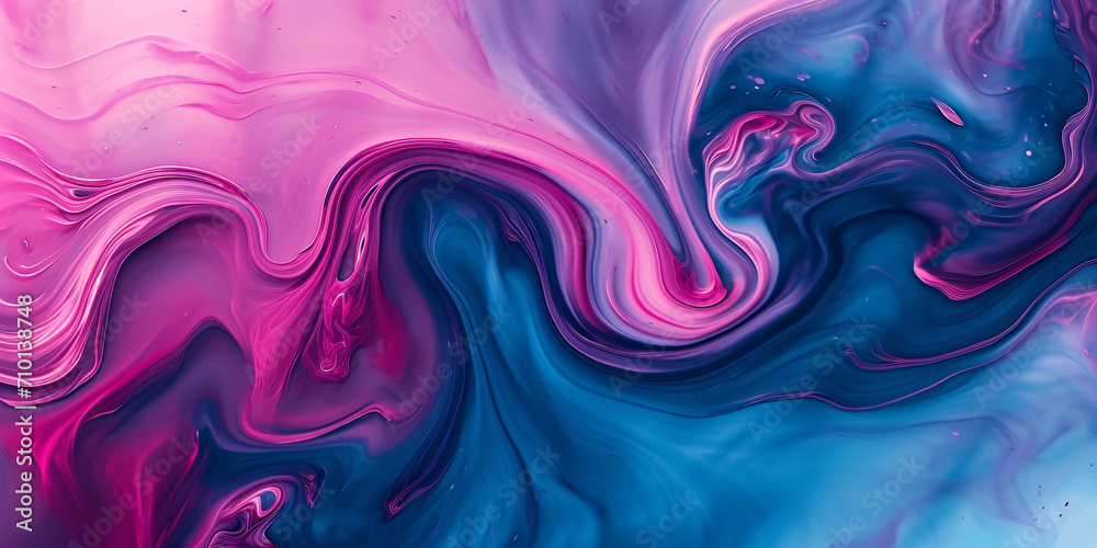 Fototapeta premium pink and blue color swirls, abstract flowing waves