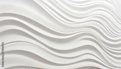 Abstract wave pattern on white backdrop, modern design generated by AI