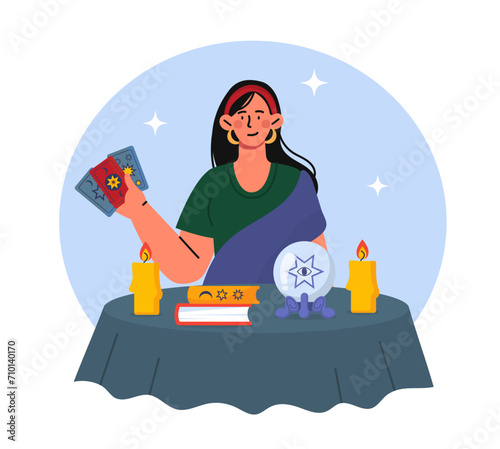 Fortune teller vector concept
