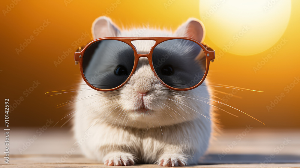 hamster with sunglasses