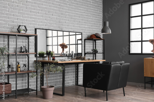 Interior of beauty salon wi...