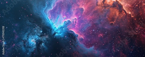Space background long banner