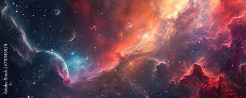 Space background design banner