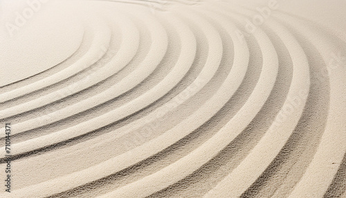 Sand dunes ripple in a striped wave pattern generated by AI