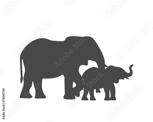 elephant silhouette isolated on white elephant safari 