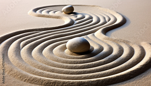 Tranquil stone circle embodies harmony and spirituality generated by AI