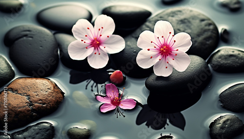 Freshness and beauty in nature, a single flower generated by AI