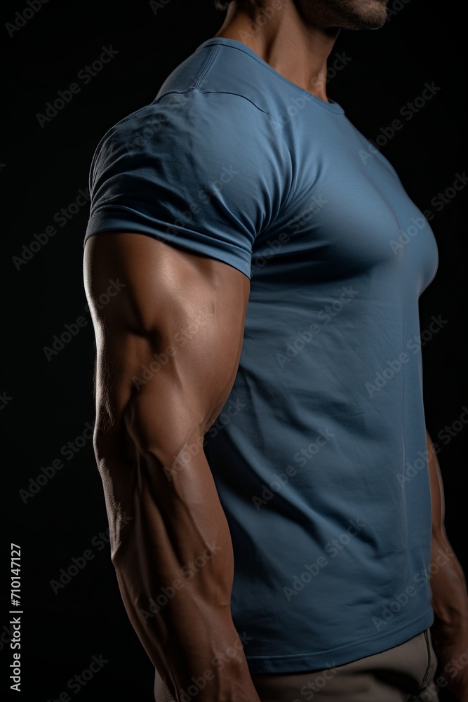 A really muscular guy, close up of his arms. A really muscular guy, close up of his arms.