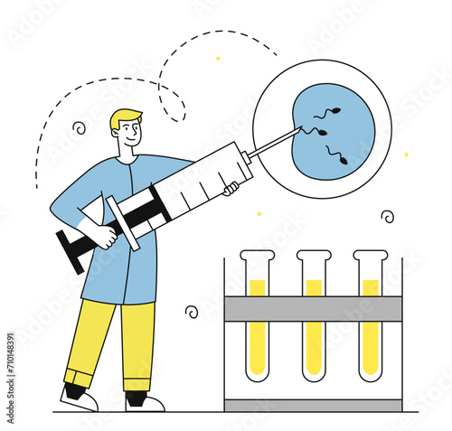 Test tube fertilization vector linear