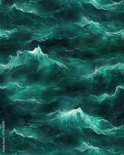Green and White Waves in the Ocean