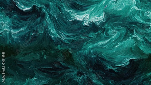 Green waves seamless pattern background