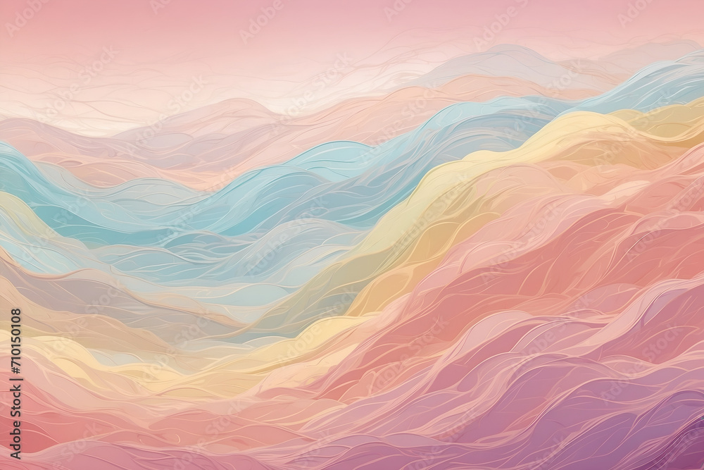 Abstract background with waves with pastel colors.