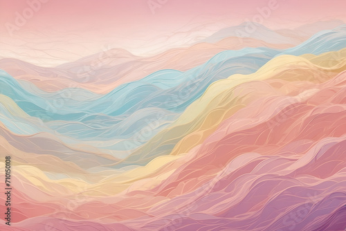 Abstract background with waves with pastel colors.