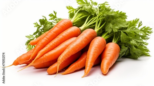 Carrots isolated on white background. Carrots. Food photography. Horizontal format