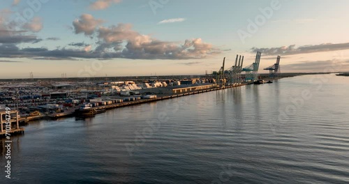 Aerial view of the Blount Island Marine Terminal in Jacksonville, FL.