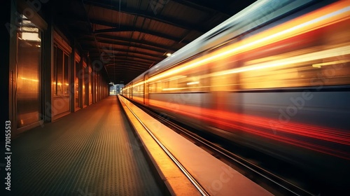 Motion blur train track background  © Jalal