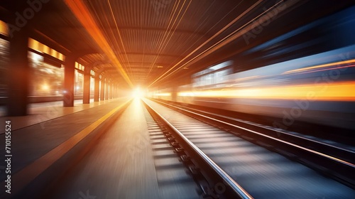Motion blur train track background  © Jalal