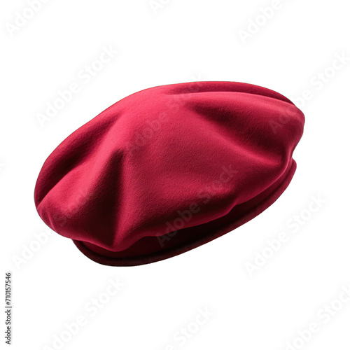 A Stylish Beret Hat.. Isolated on a Transparent Background. Cutout PNG.