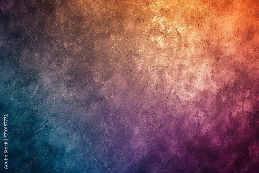 textured background with a gradient of blue, purple, and orange hues, reminiscent of a vivid sunset.