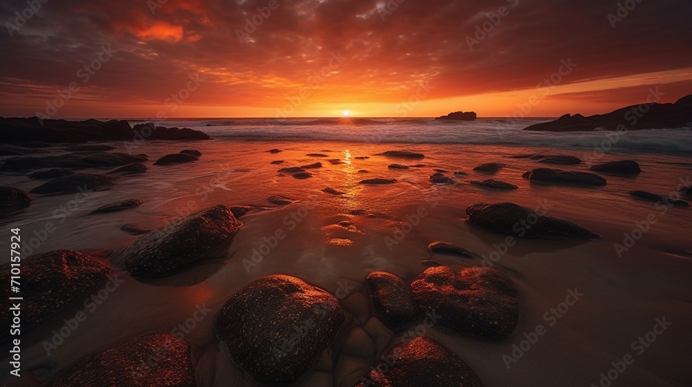 Obraz premium sunset over the sea