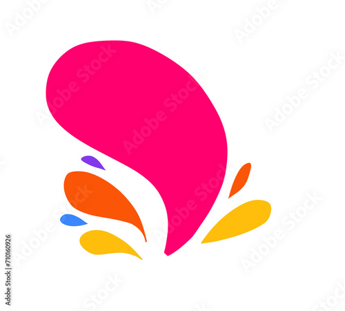abstract logo design festival motif Colorful water splash