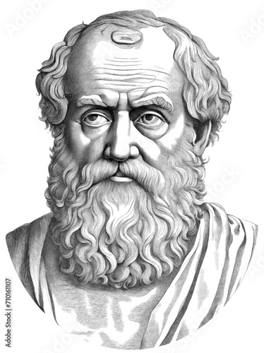 Plato, portrait generative AI	 photo
