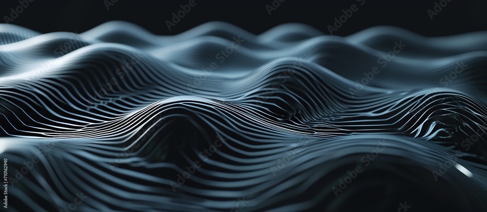 close-up of sound waves, following the rhythm of the sound