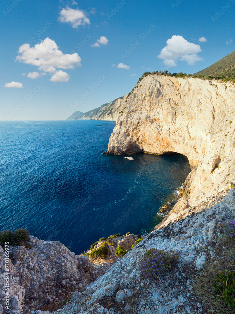 Fototapeta premium Summer coast landscape (Lefkada, Greece).