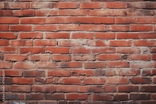 Old red brick wall. Brickwork texture copy space, 3D, photo-realistic, hyper realistic, Vintage brickwork pattern creates a solid masonry background.