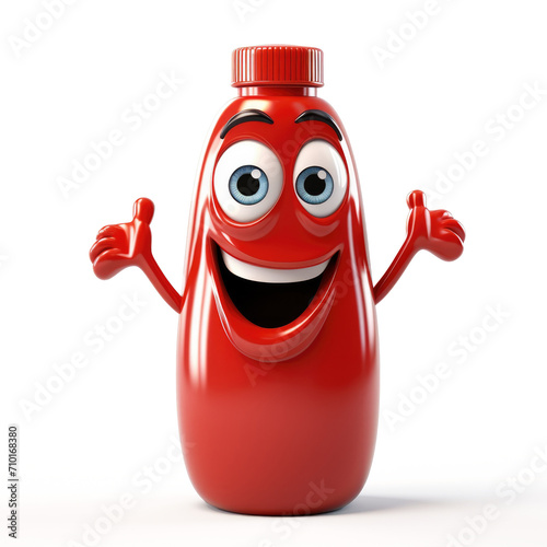 Cute Cartoon Ketchup Bottle...