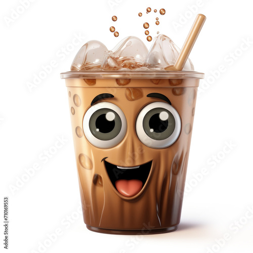 Cute Cartoon Ice Coffee Cha...
