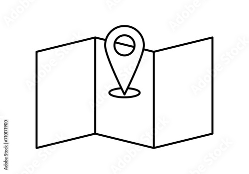 Icono de mapa con ubicación o marcador.
